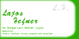 lajos hefner business card